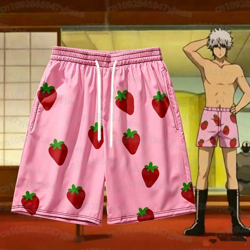 Anime Cosplay Party - 2026 Men's Pink Strawberry Short Pants