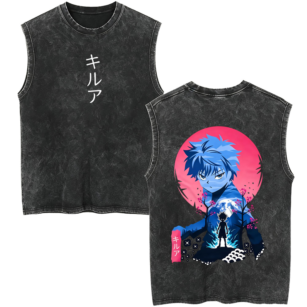 Cosplay Anime Killua Zoldyck - Anime Hunter X Hunter Washed Tank