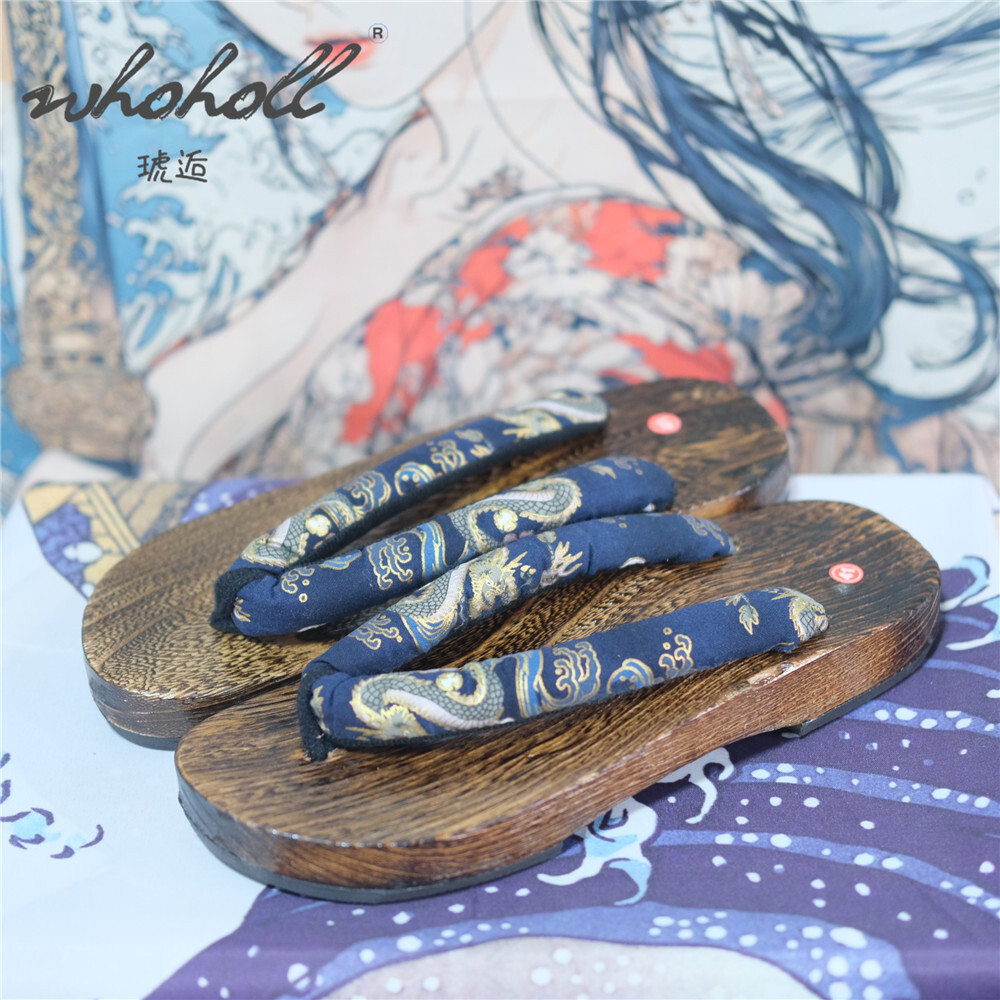 Anime Cosplay Thick - Man Wooden Clogs Slippers Women's Japanese