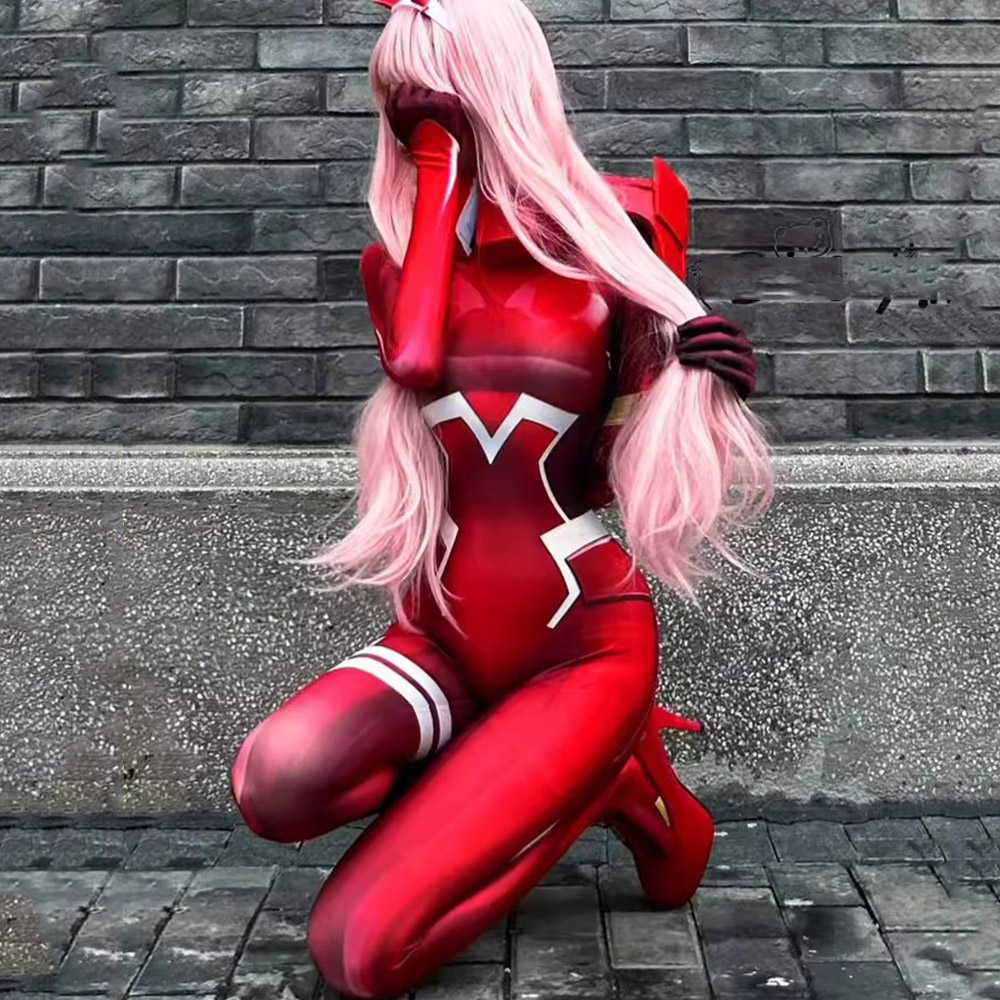 Pink COSPLAY Darling In The Fr - Anime Cosplay Zero Two 评论和价格