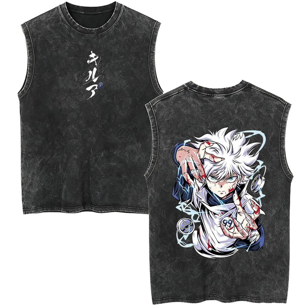Anime Hunter X Hunter Washed T - Cosplay Anime Killua Zoldyck 评论和价格