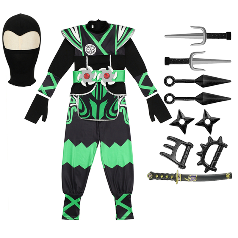 Green Ninja Costume for Kids w - Anime Cosplay Boy 评论和价格
