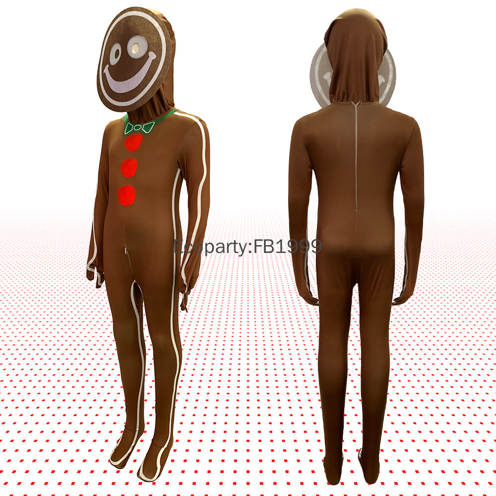 Adult Kids Gingerbread Man Cos - Anime Cosplay Boy 评论和价格