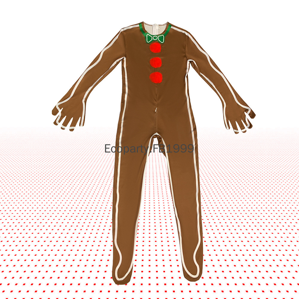 Adult Kids Gingerbread Man Cos - Anime Cosplay Boy 评论和价格