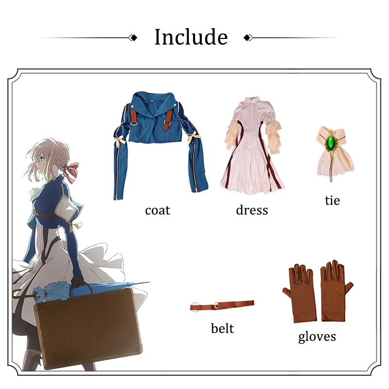 Violet Evergarden Cosplay Cost - Violet Evergarden Dress 评论和价格