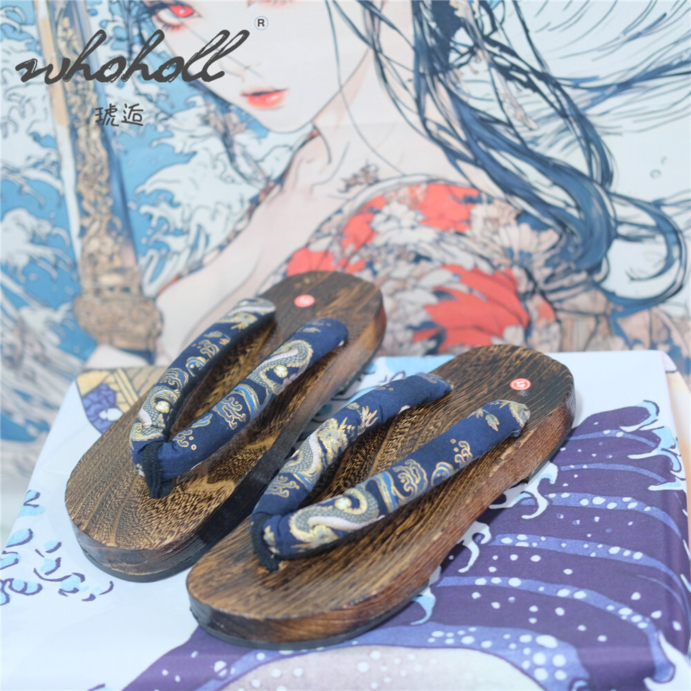 Man Wooden Clogs Slippers Wome - Anime Cosplay Thick 评论和价格