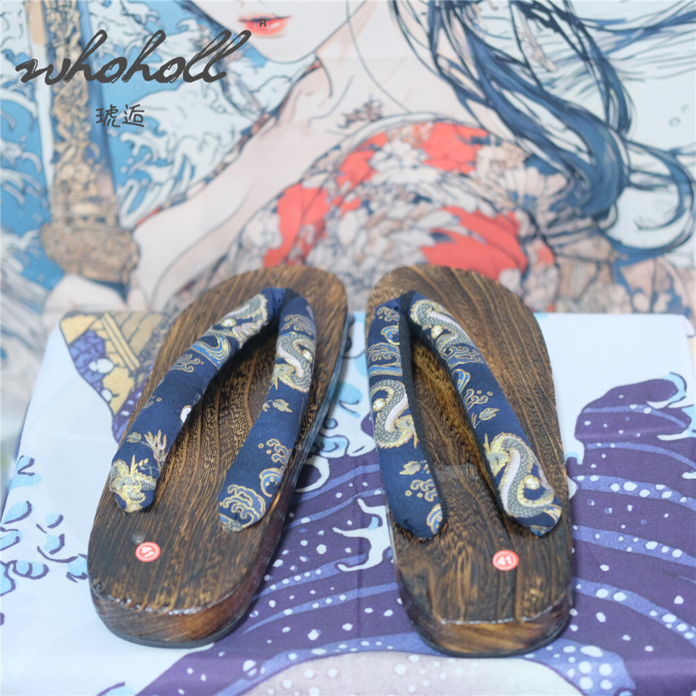 Man Wooden Clogs Slippers Wome - Anime Cosplay Thick 评论和价格