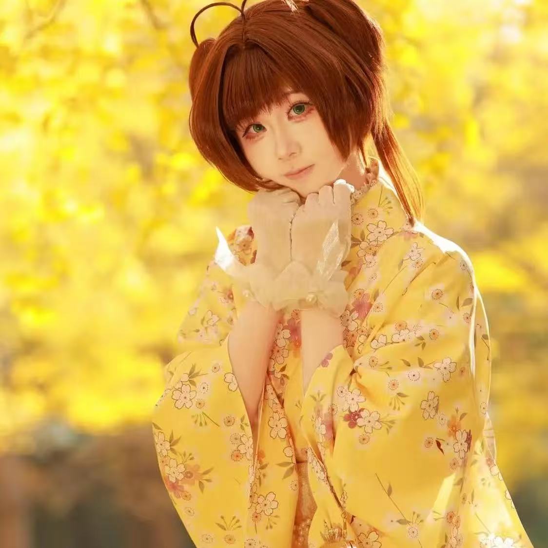 Cute Yellow Kimono Girls Japan - Asian Cosplay Anime 评论和价格