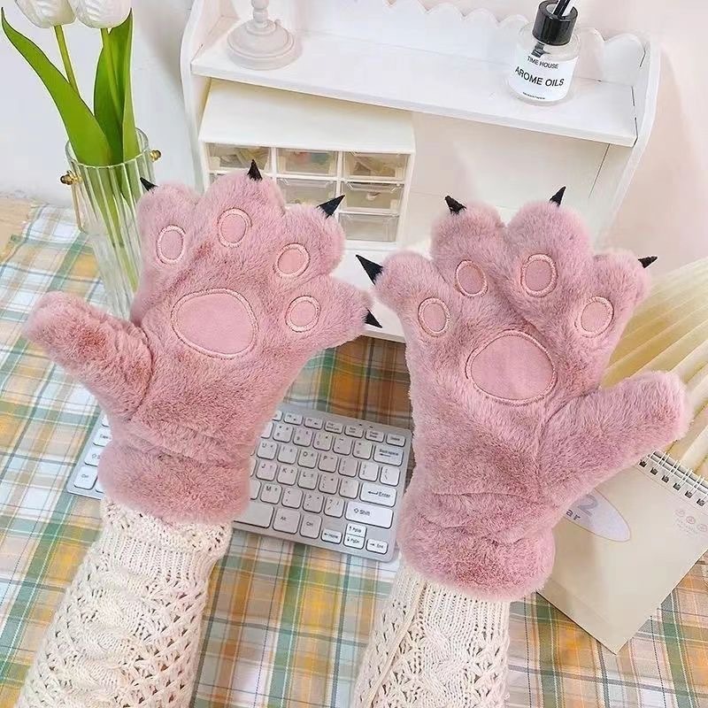 Thick Velvet Cat Claw Gloves W - Anime Cosplay Thick 评论和价格